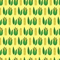 Corn seamless pattern. Bright illustration Royalty Free Stock Photo